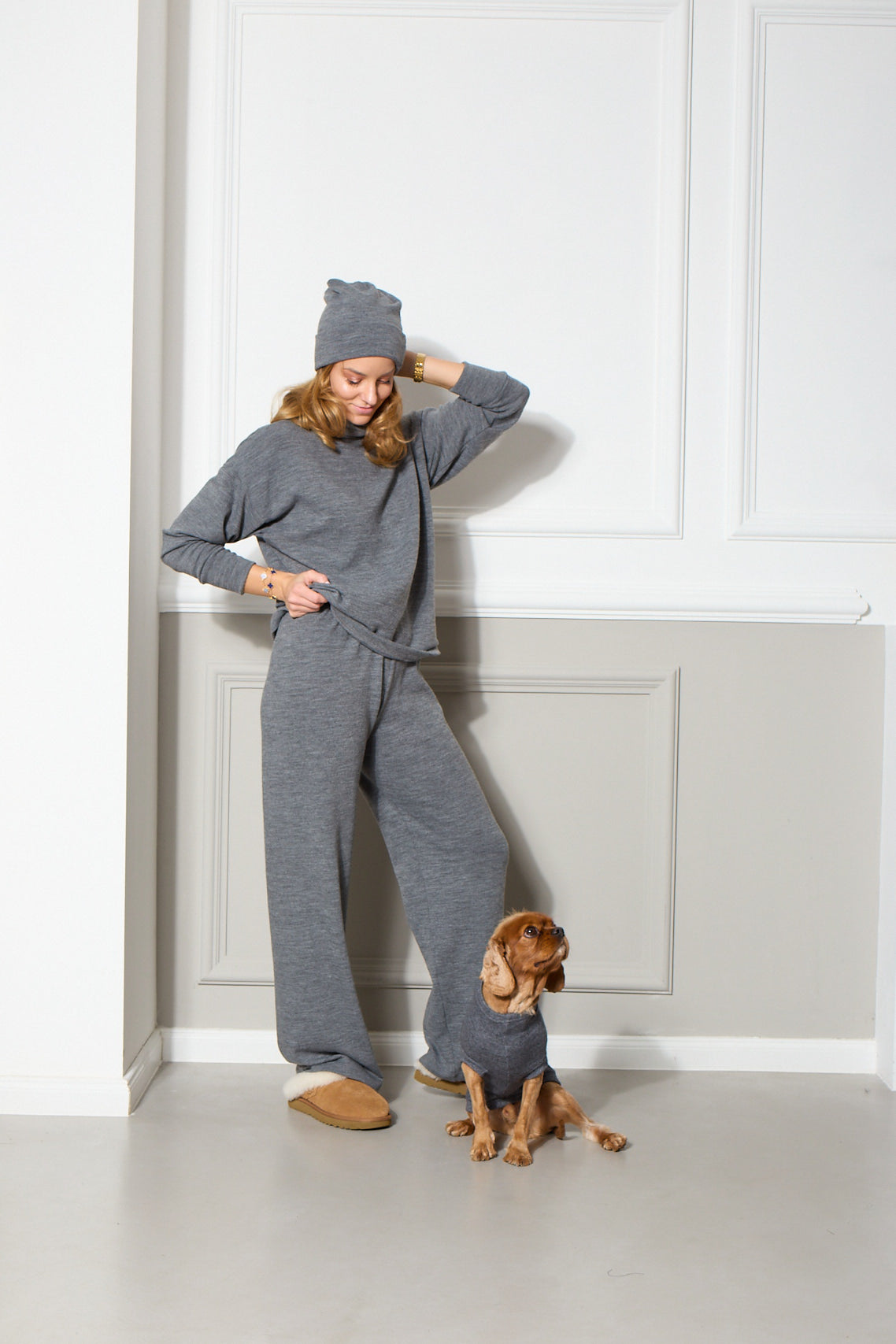 KATIE LOUNGEWEAR SET IN GREY
