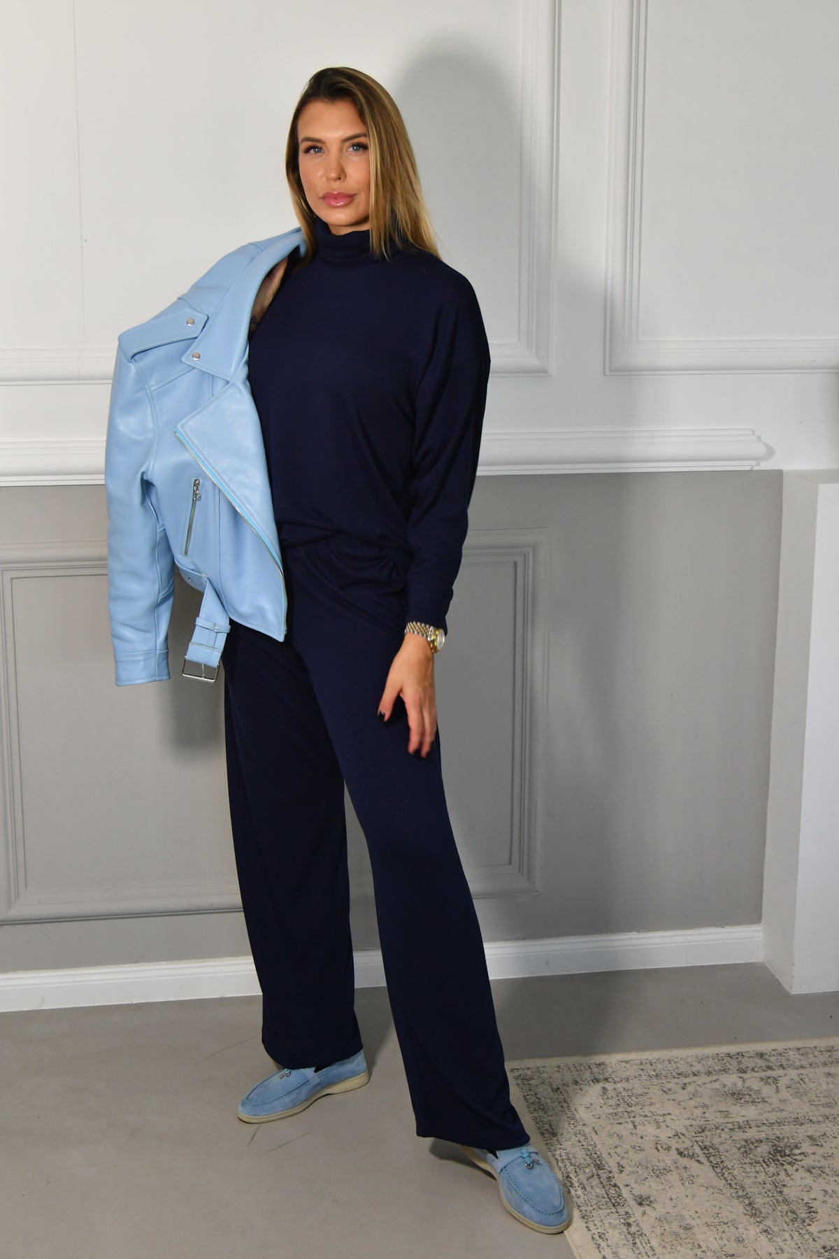 KATIE LOUNGEWEAR SET IN BLUE