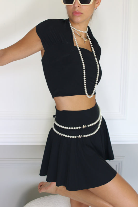 FRANKIE TENNIS SKIRT IN BLACK