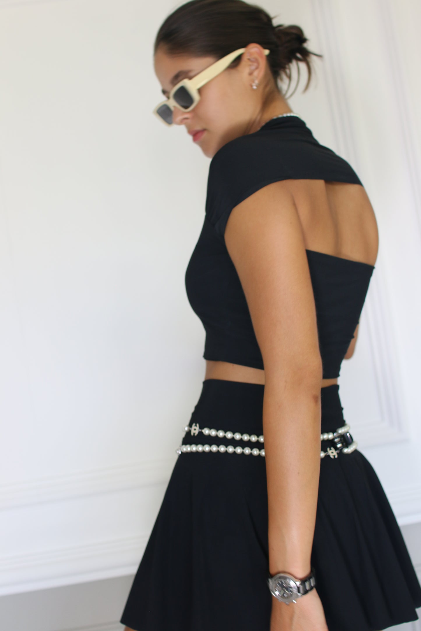 FRANKIE TENNIS SKIRT IN BLACK