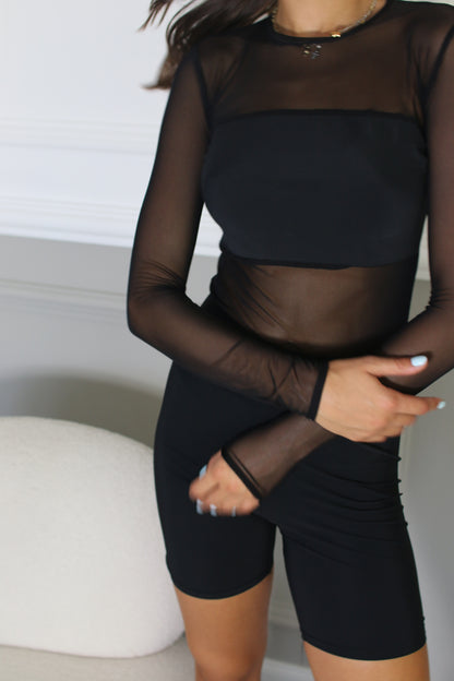 FRANKIE LONG SLEEVE TOP IN BLACK