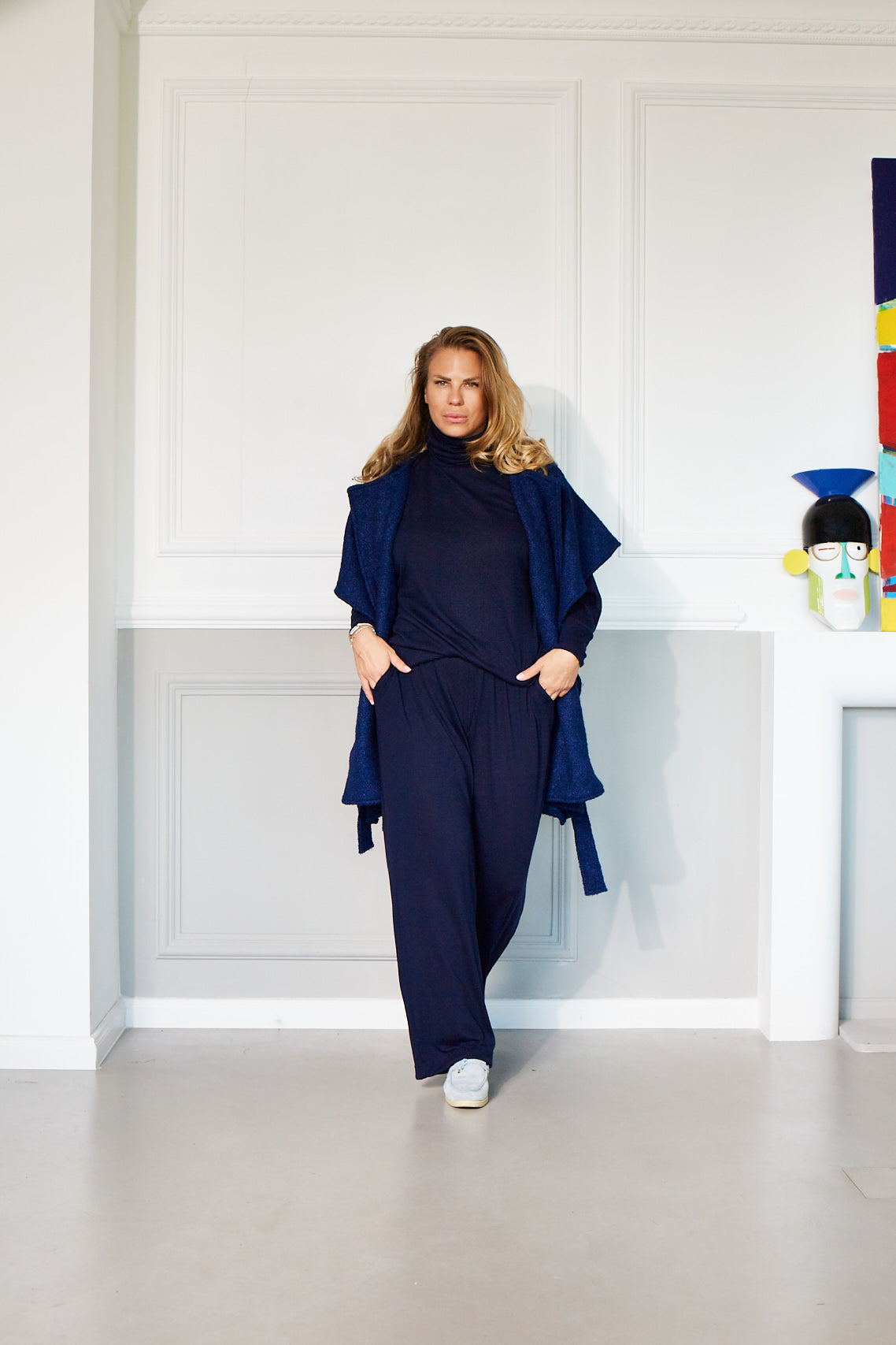 KATIE LOUNGEWEAR SET IN BLUE