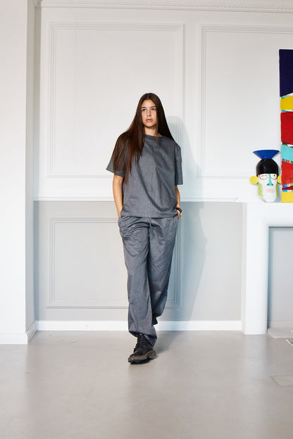 BANOU LOUNGEWEAR SET IN GREY