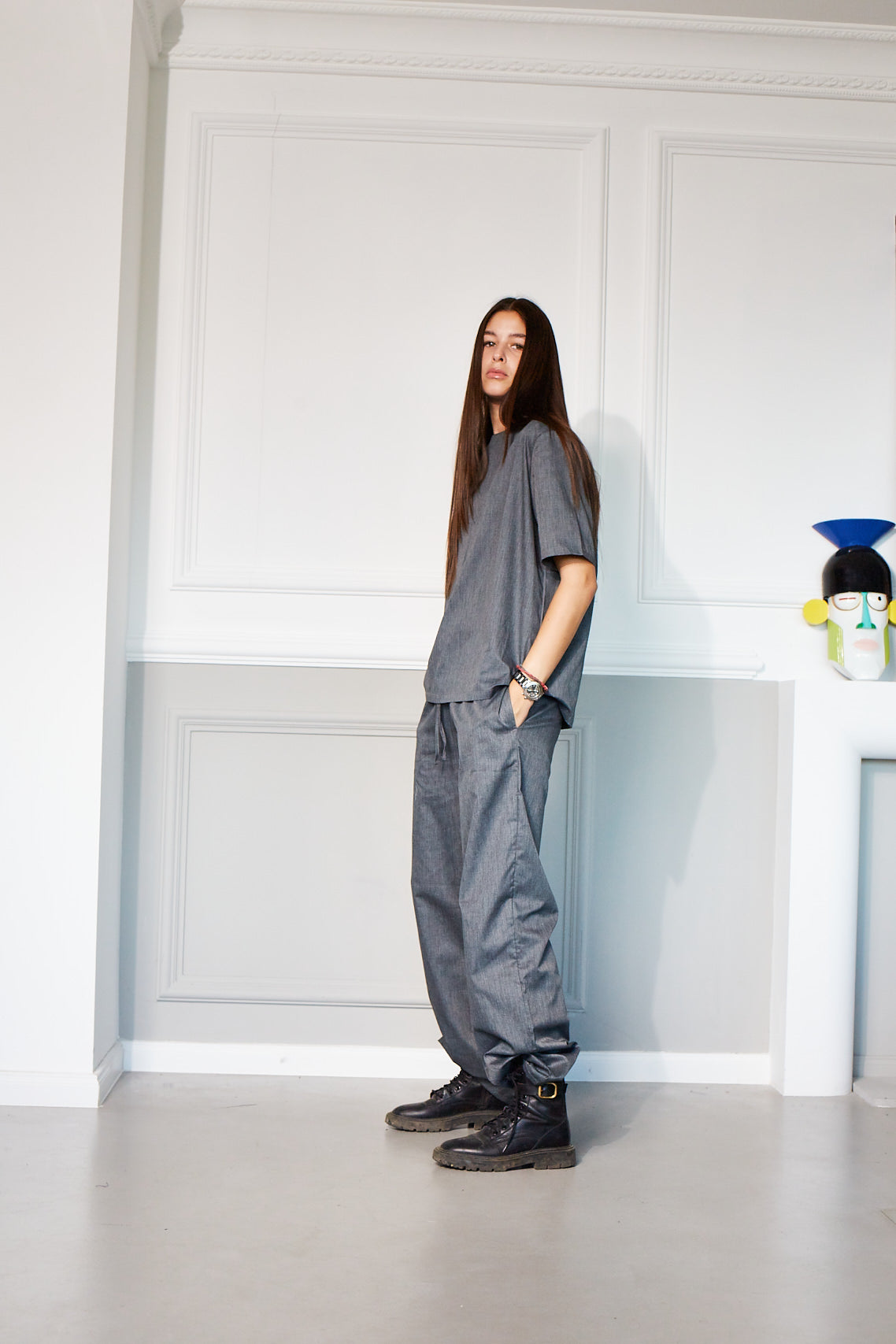 BANOU LOUNGEWEAR SET IN GREY