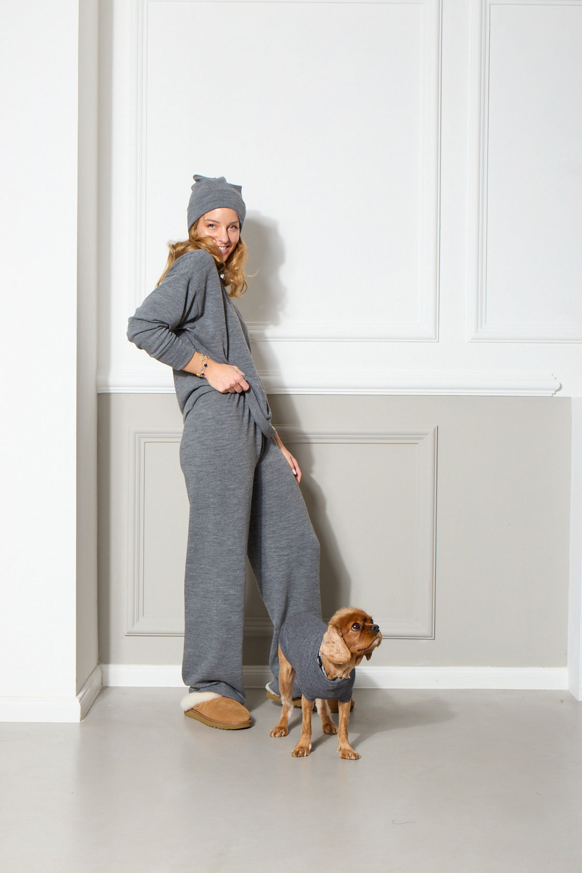 KATIE LOUNGEWEAR SET IN GREY