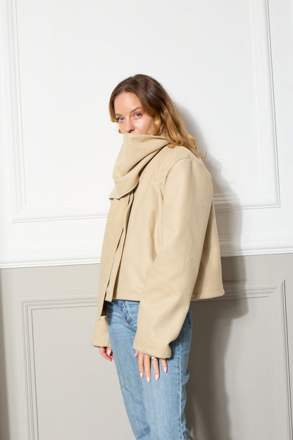 ELIF WOOL JACKET IN BEIGE