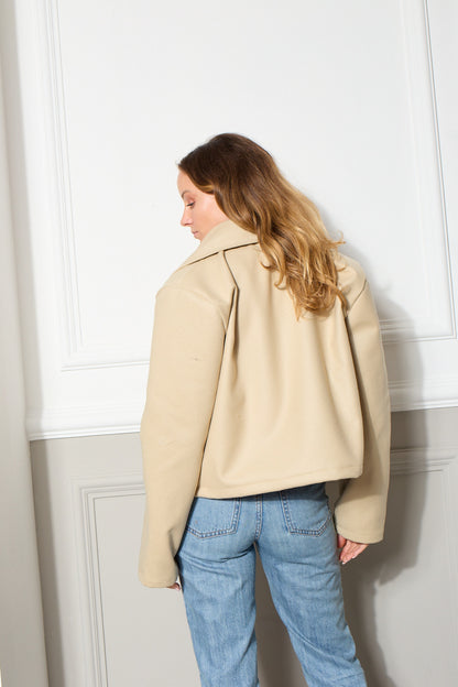 ELIF WOOL JACKET IN BEIGE